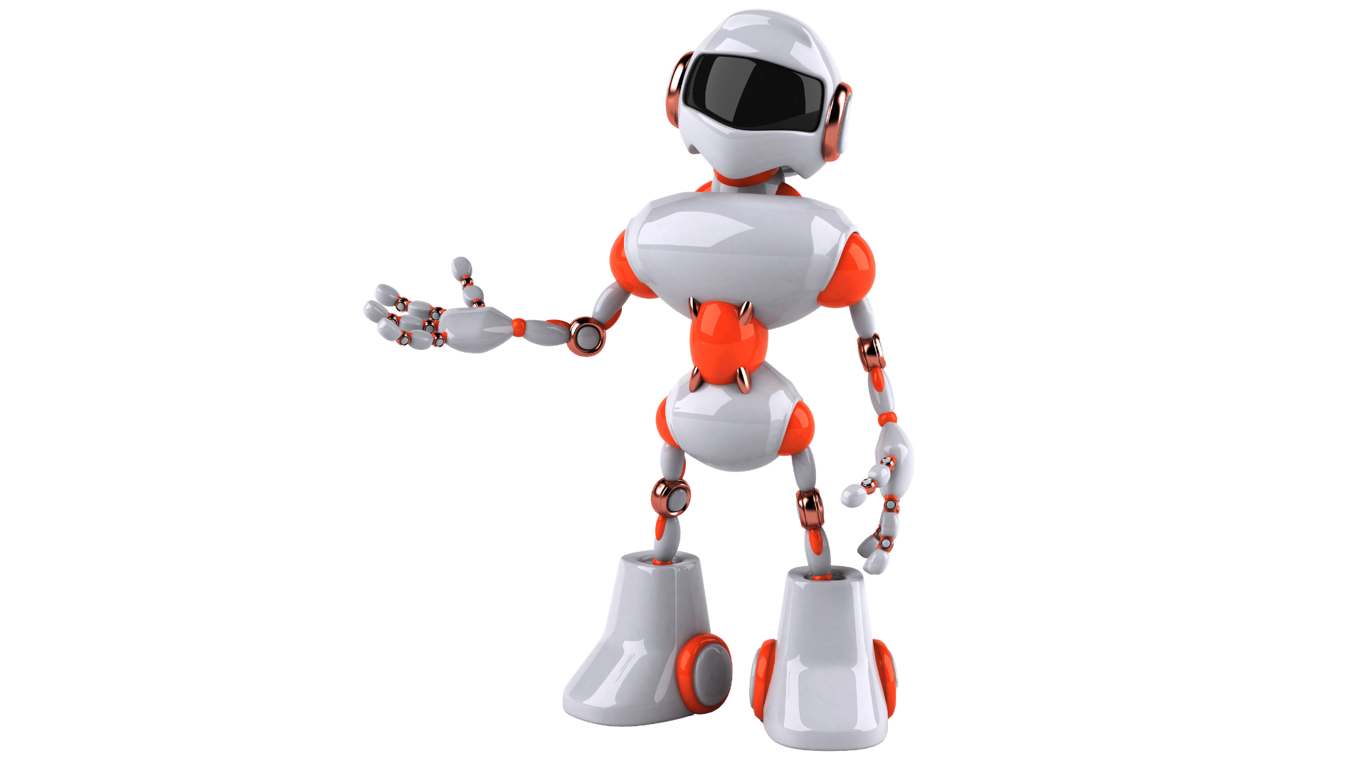 Foto de um Robo Amigável Sugerindo IA